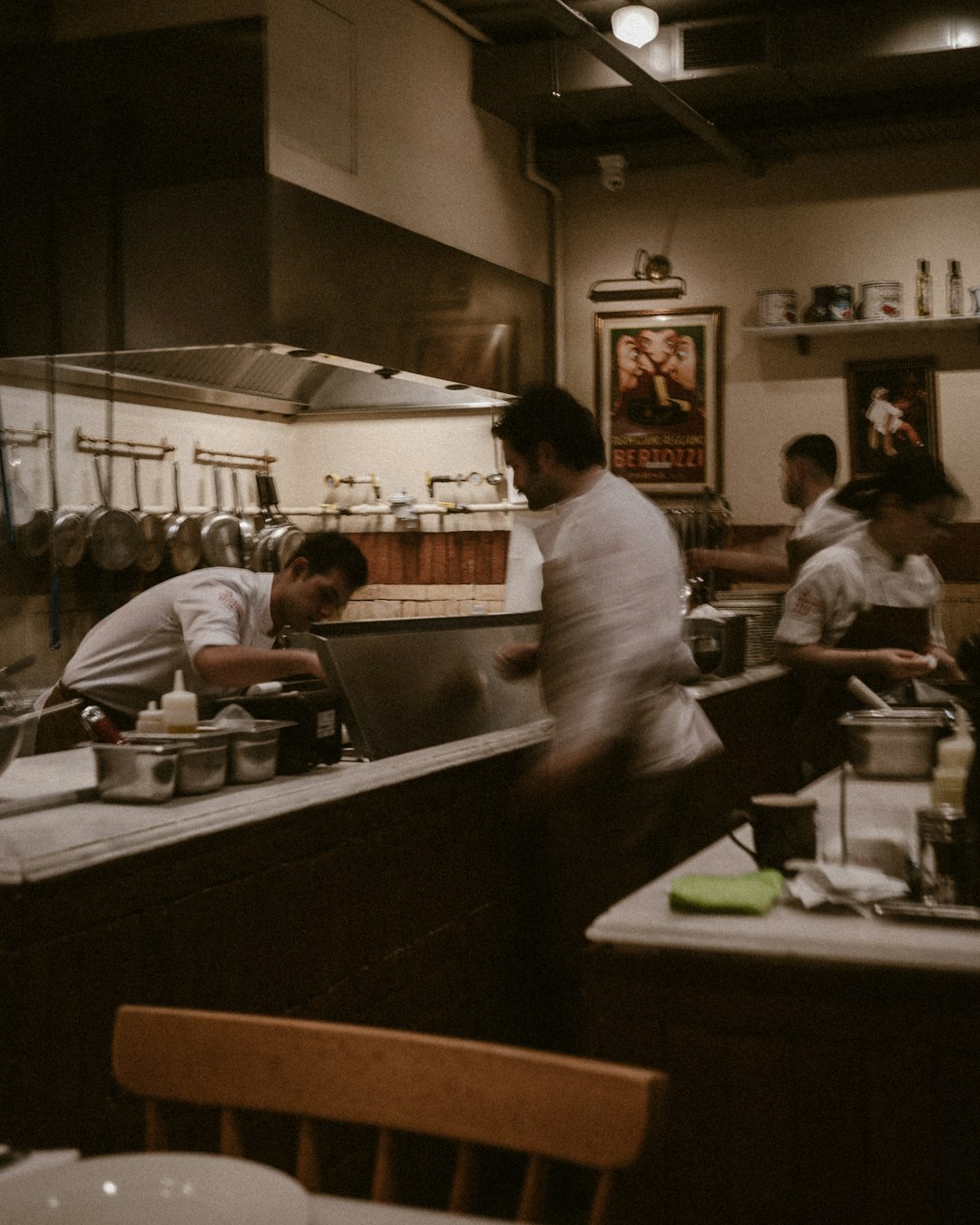 Hospitality business kitchen scene